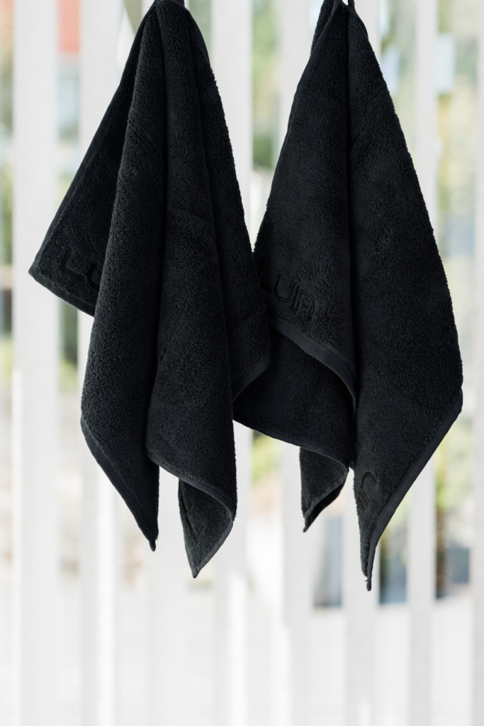 Hand Towel 50 80 cm Black Luin Living