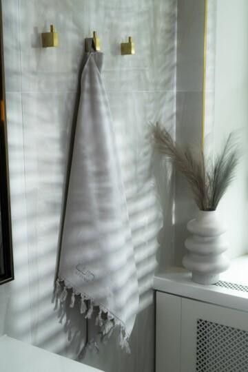 Organic Bath & Beach Towel 70x140cm Pearl Grey